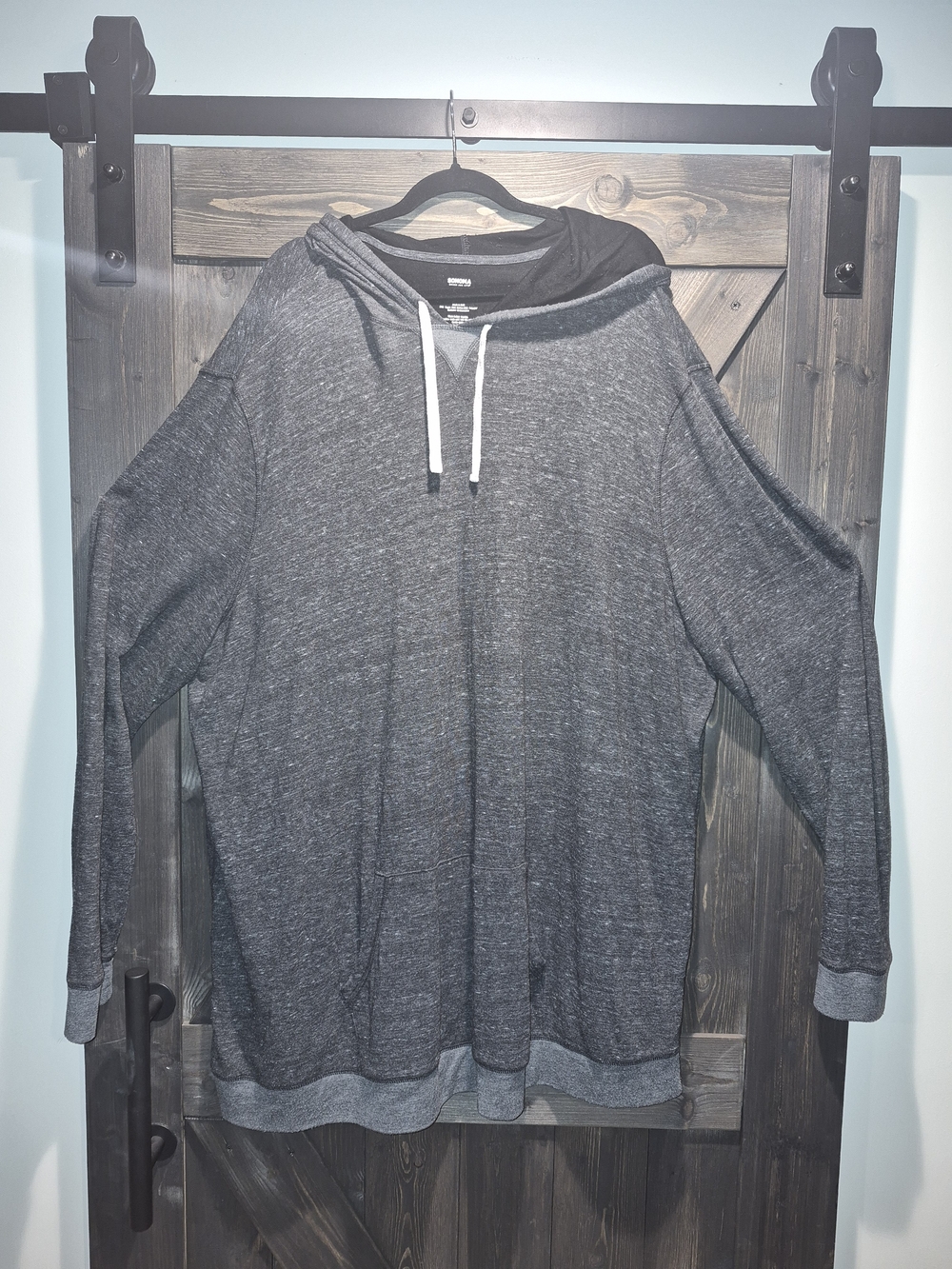 Sonoma Men's Charcoal Hooded Pullover Lightweight Sweatshirt